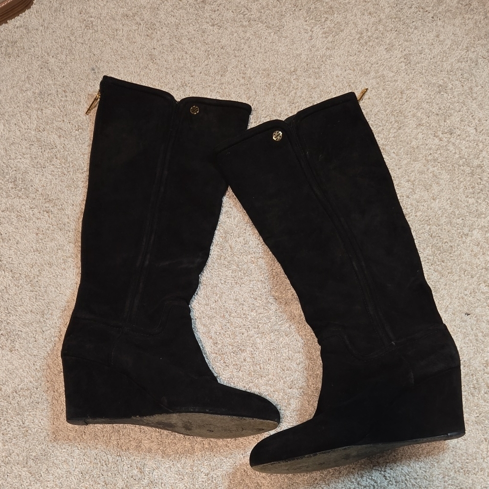 Tory Burch Irene Black Suede Boot